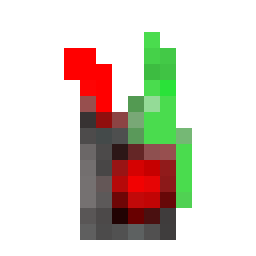 A remote with a red and green wire sticking out of it; the bacteria jammer.