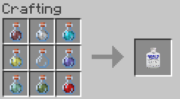 1 bottle and 8 literally any potions