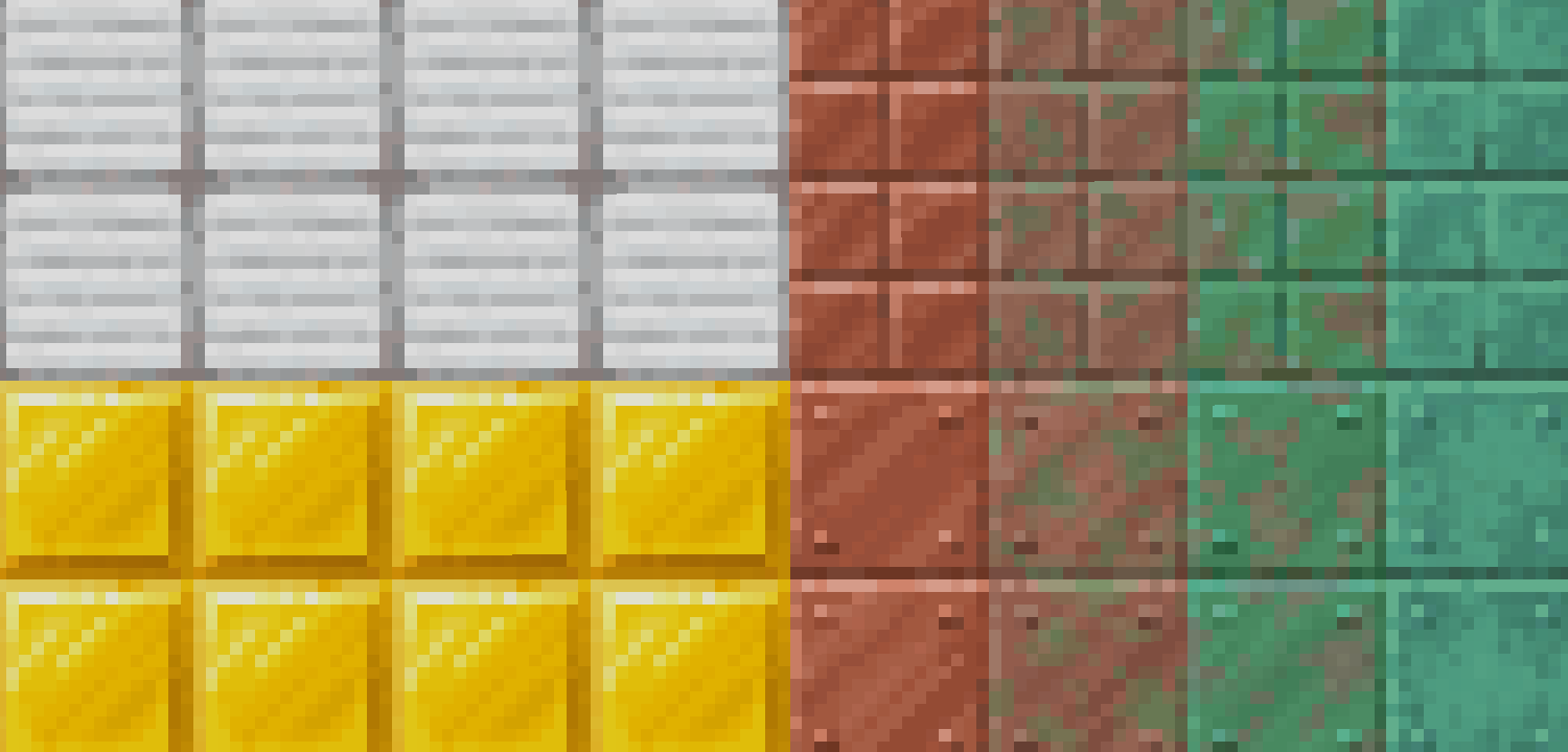 added metal blocks