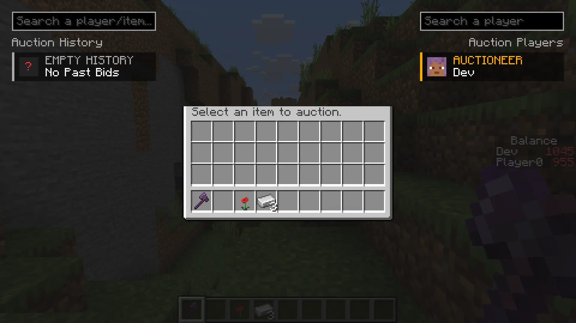 Screenshot of the auctioneer inventory screen