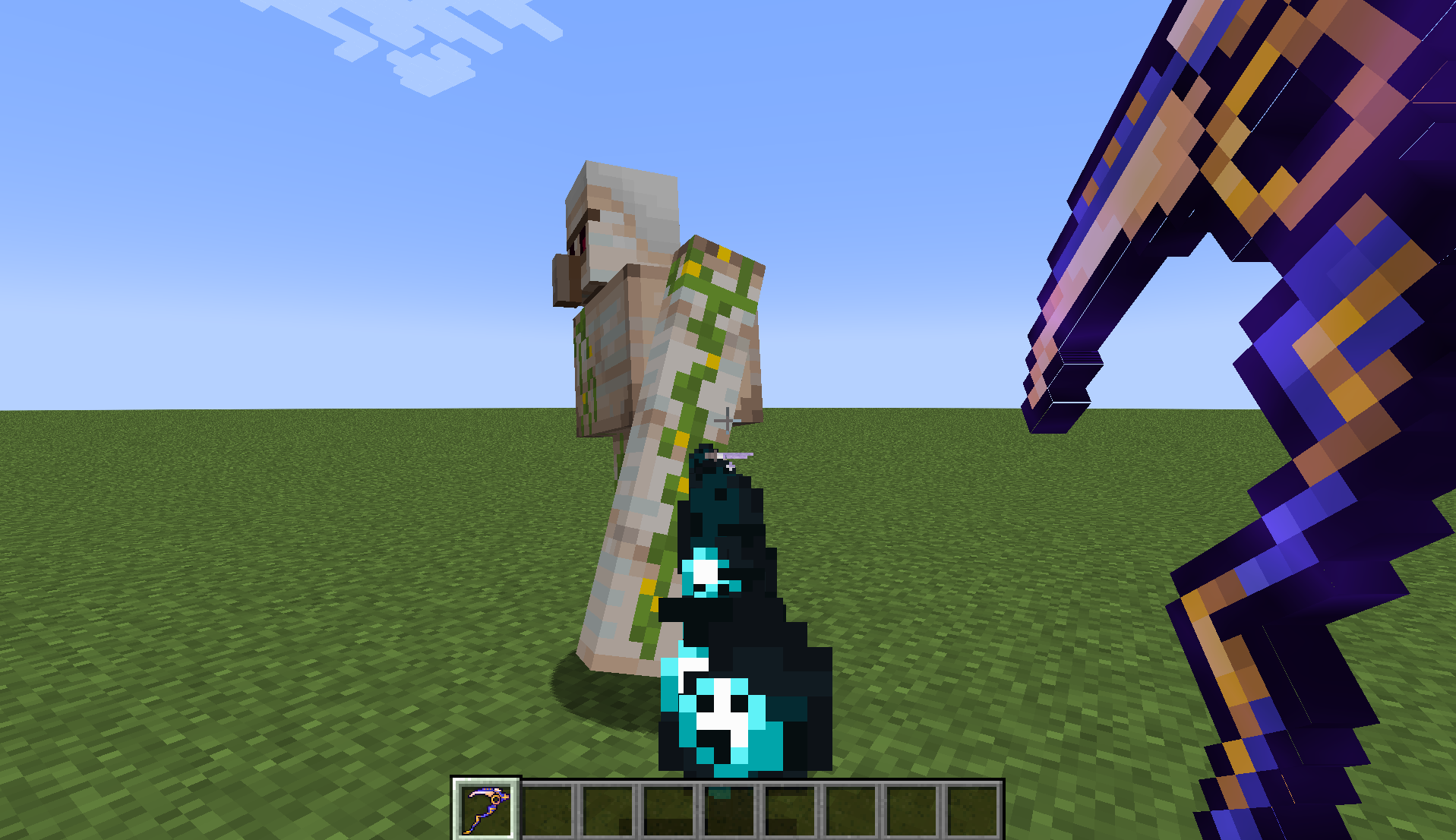 an Iron Golem geting its life drained