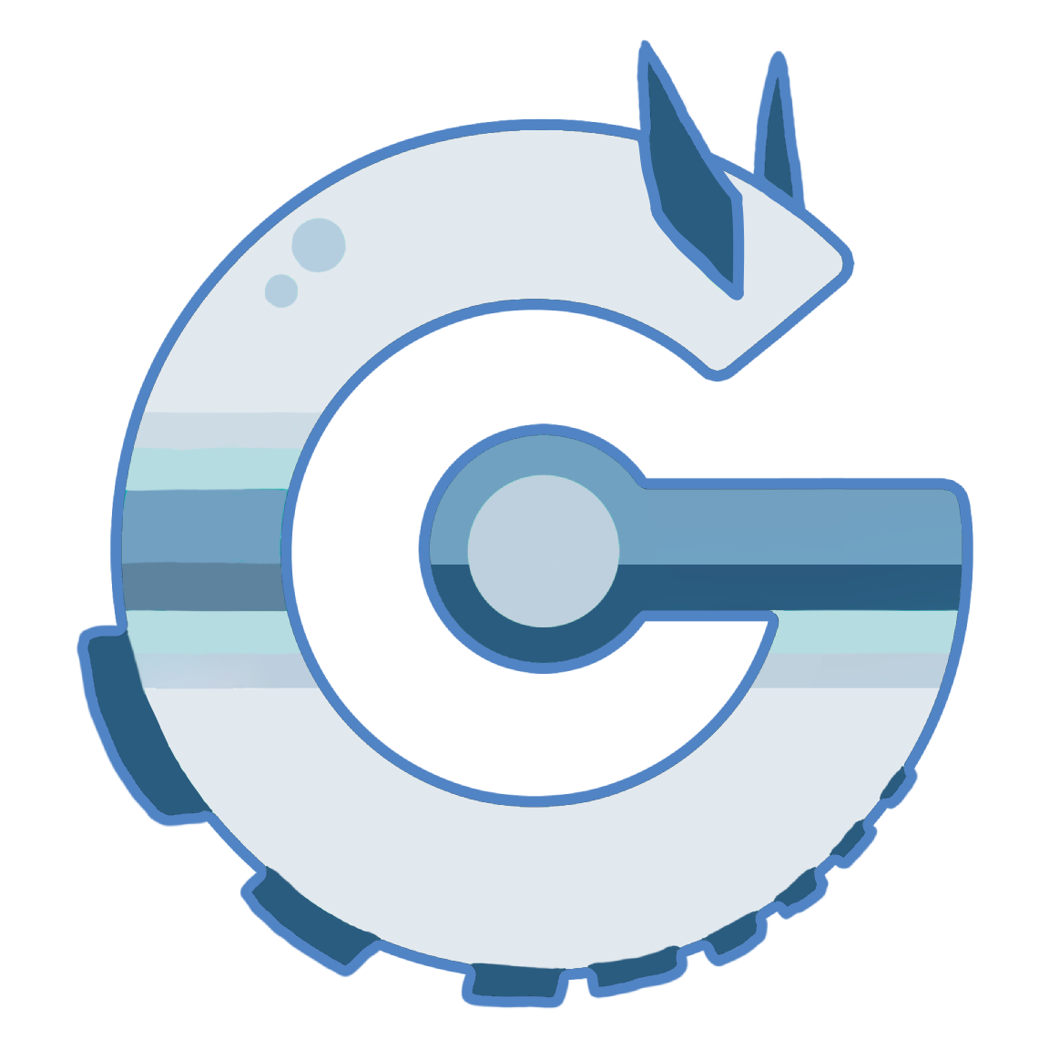 An image of our Logo, a Lugia in the shape of a G for Generations which is also textured like a PokeBall