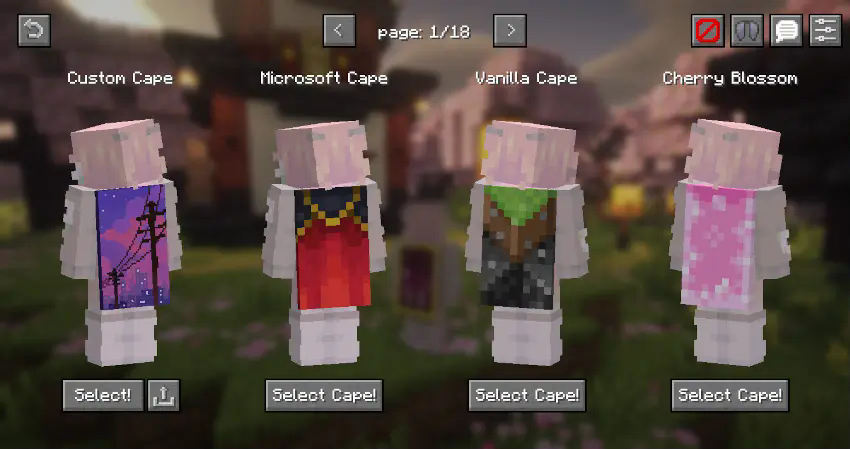 Cape Select Screen