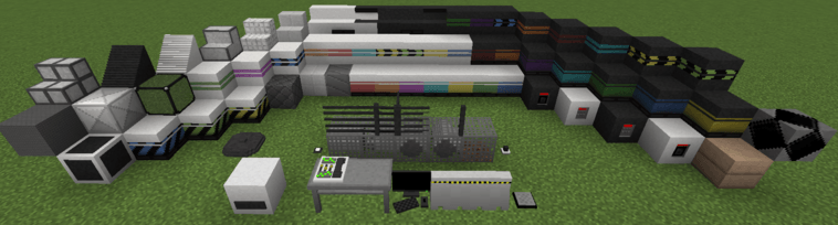 Line-up of almost every block present in the mod
