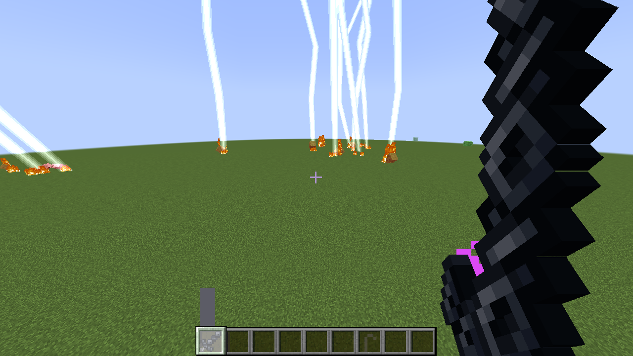 the weapon being USED