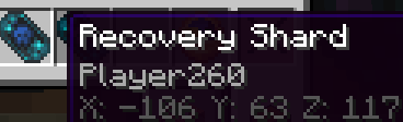 Recovery Shard with coordinates