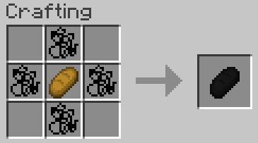 4 wires surrounding a piece bread in a "+"-like pattern with the bread being in the center