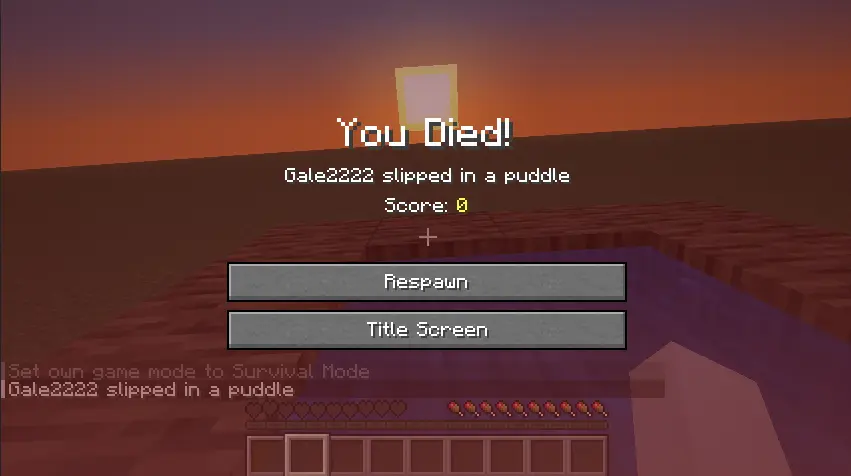 The death message: