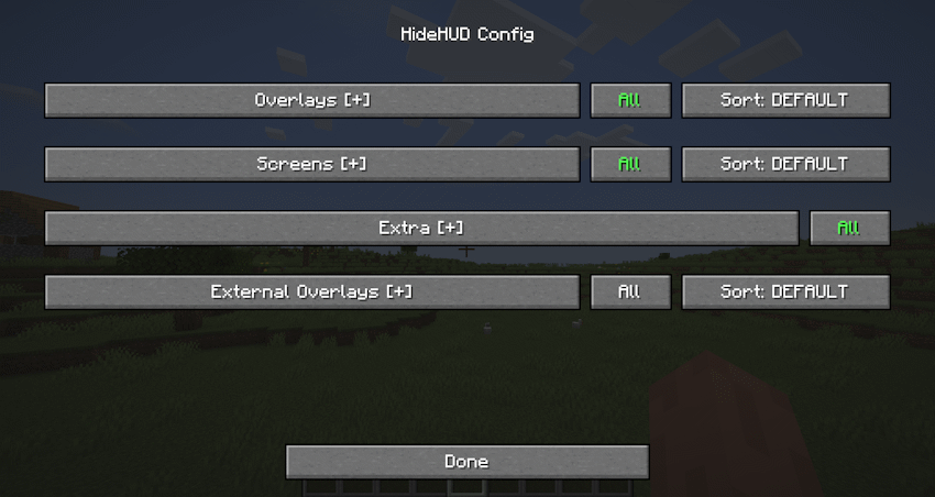 Config Screen
