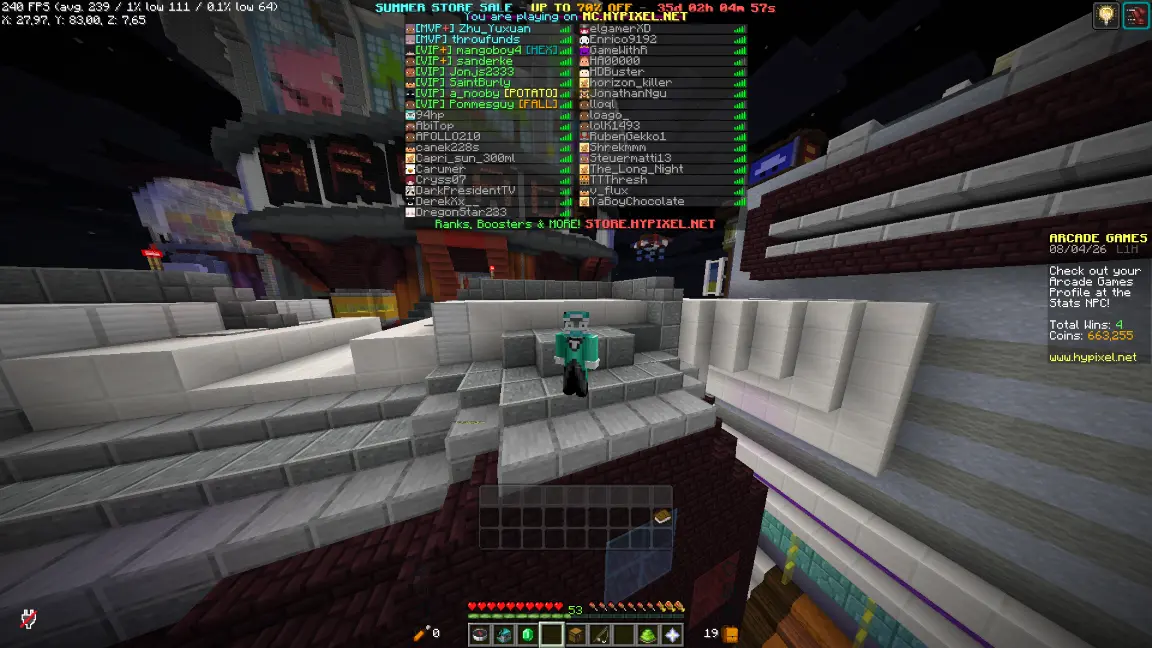 On Hypixel server