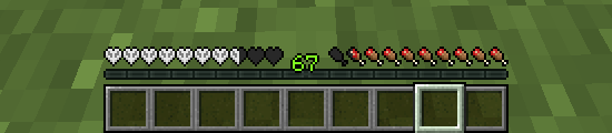 Fake texture pack that changes the color of hearts to hardcore white