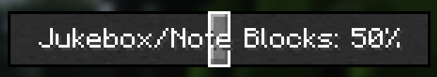 "Jukebox/Note Blocks" volume setting in the game settings