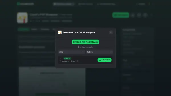 Dowloading the mrpack