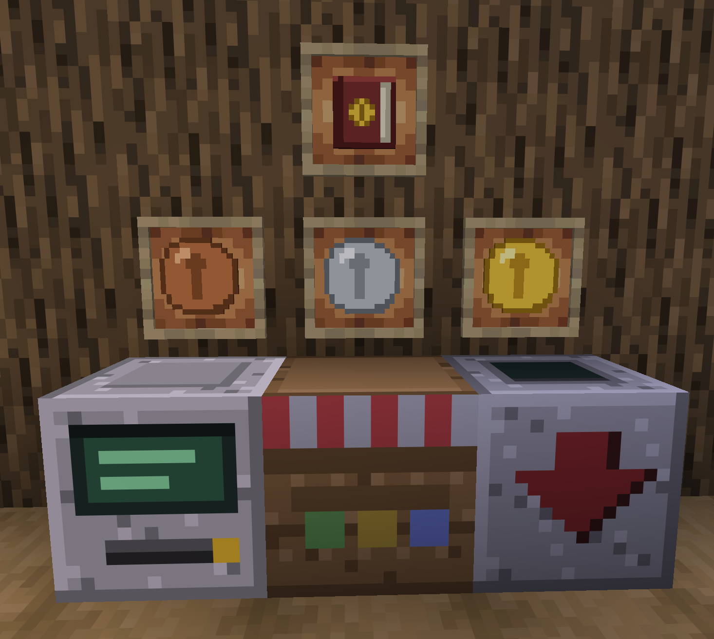 The blocks and items of the mods