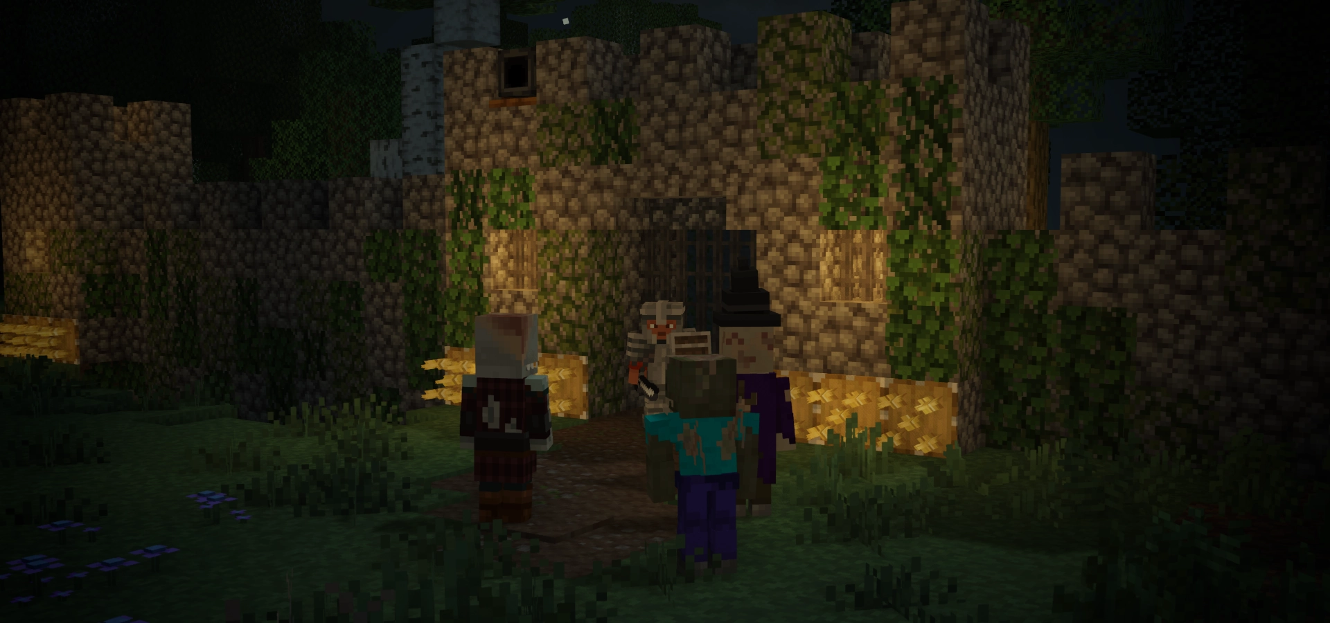 Player defending castle from infected