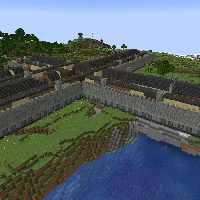 An image of a Fortified City from the outside.