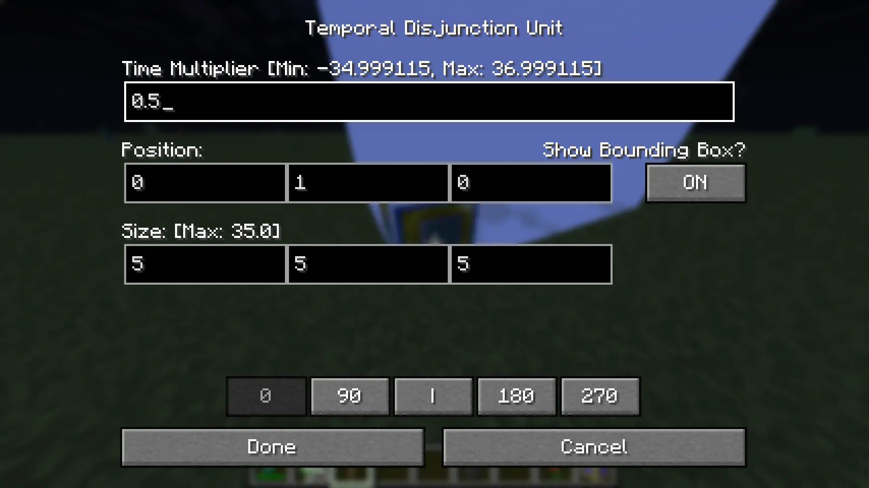 Image of a TDU screen
