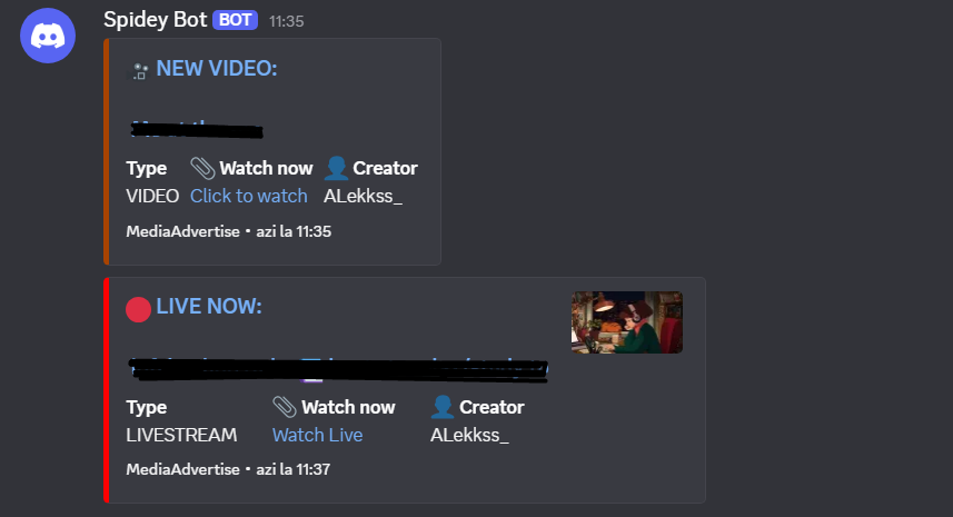 Discord webhook integration