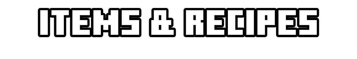 Items & Recipes Text