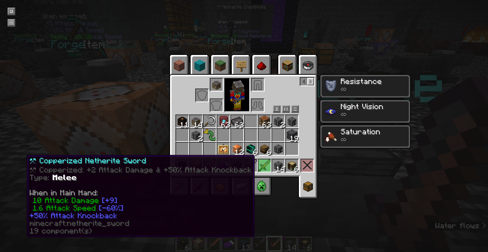 Example of Copperized Netherite Sword