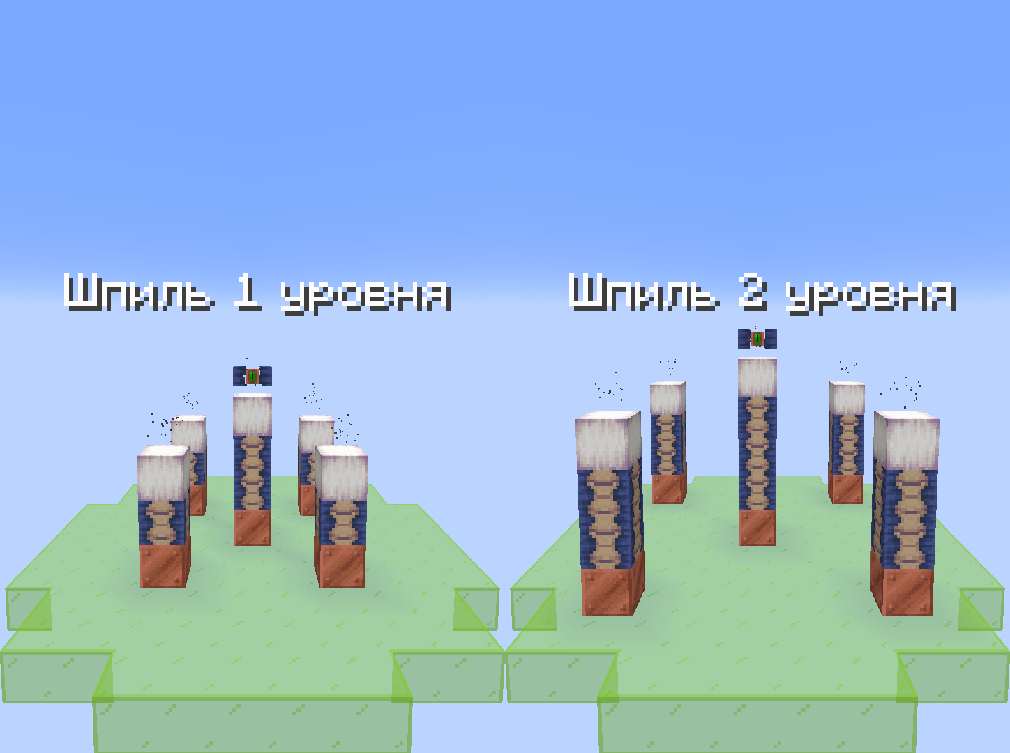 The 1 and 2 levels of the spire RUS