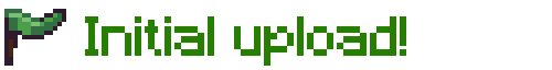 green flag icon - Initial upload!