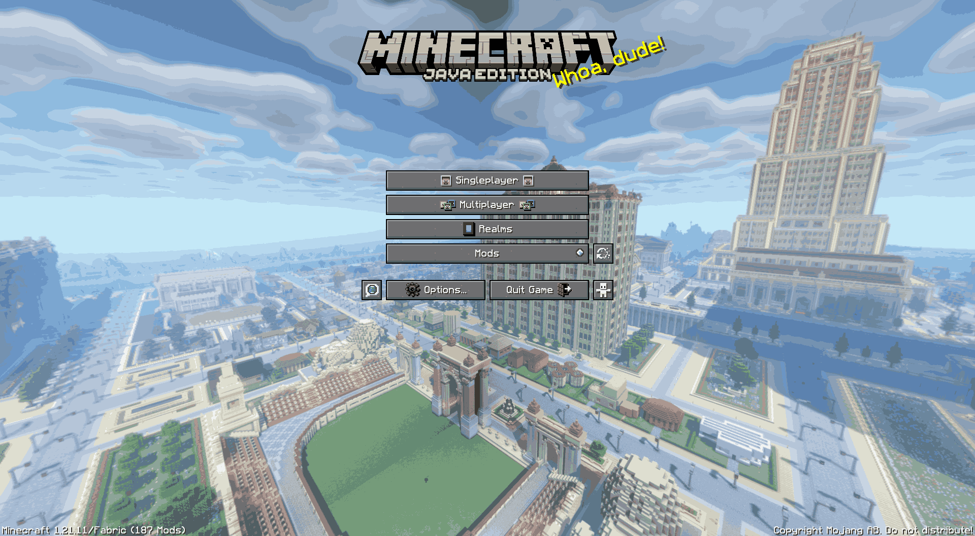 The Capital City menu panorama when applied.