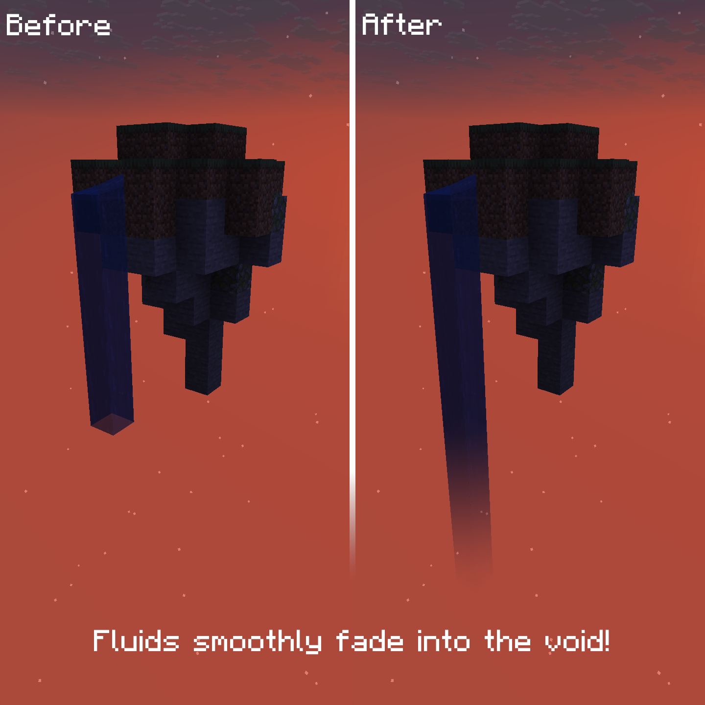 Water can fade into the void with a gradient, instead of cutting off abruptly.