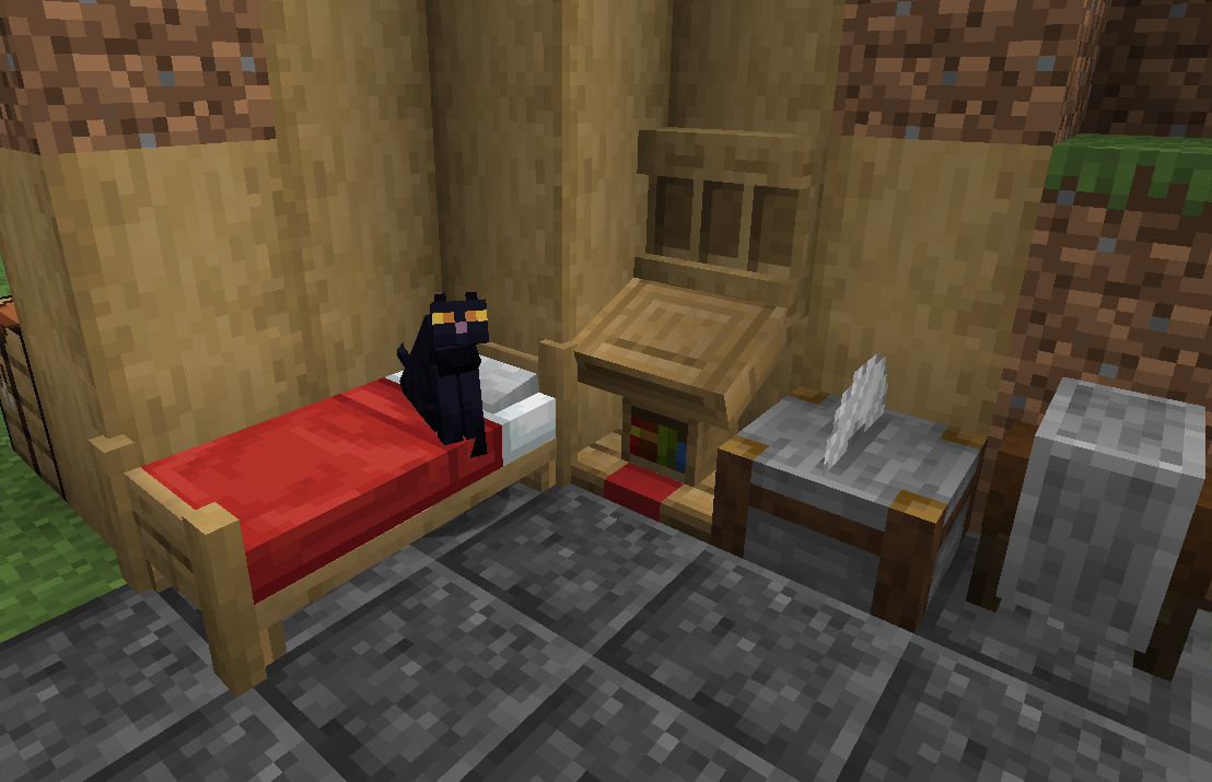 The bed now blends in perfectly