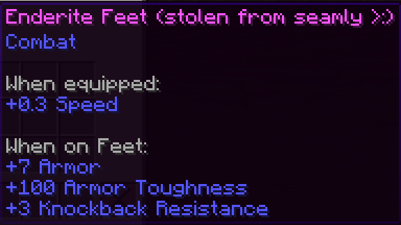 Enderite Feet Perks
