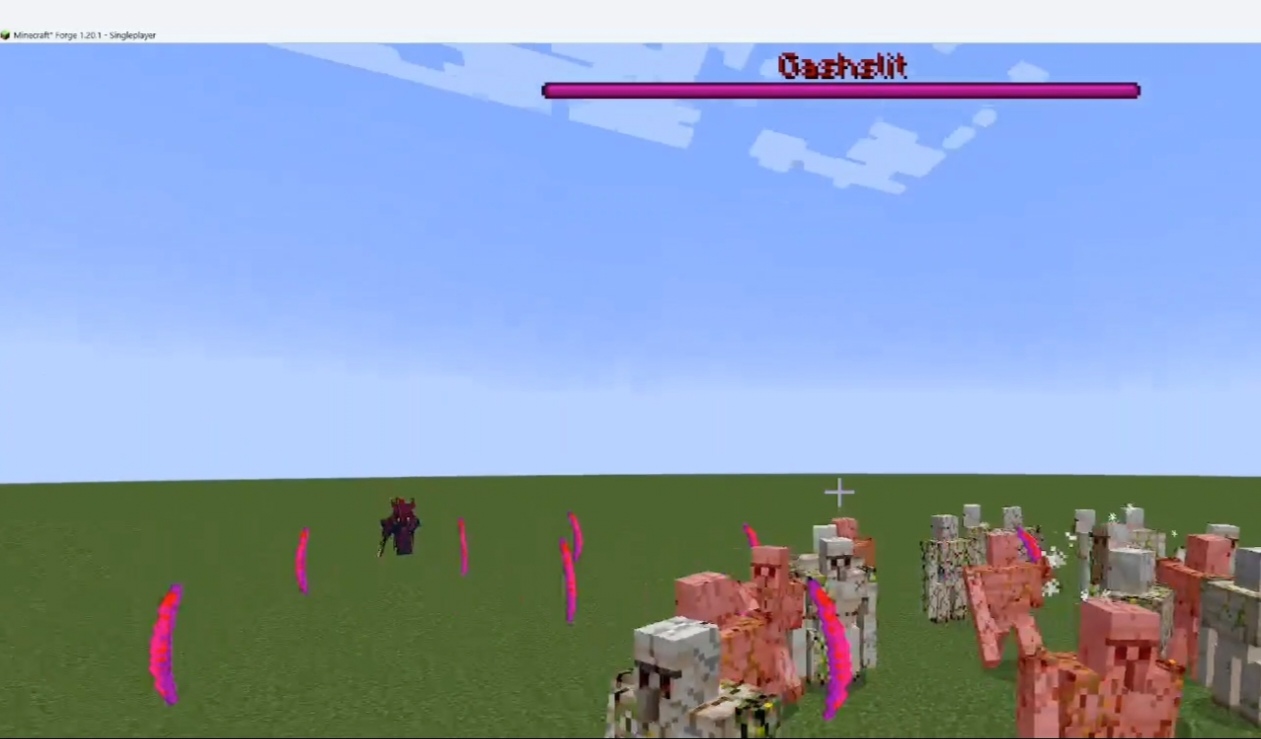 Gashslit use his powerful sword energy