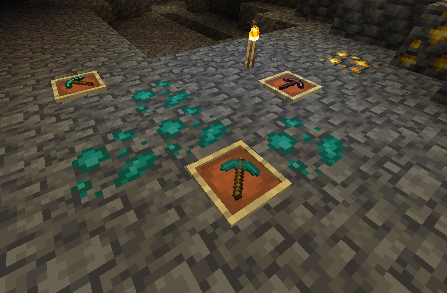 The pickaxes useable for Monulite Ore!
