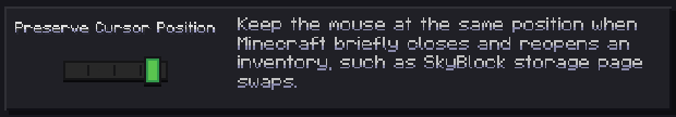 Setting screenshot for Preserve Cursor Position