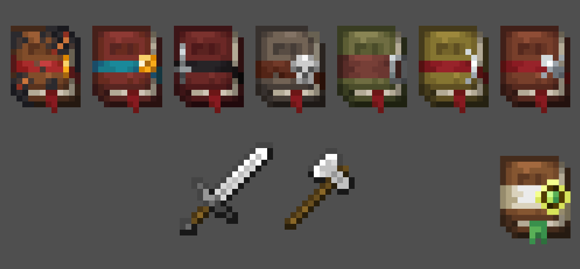 ench-bookswordandaxe