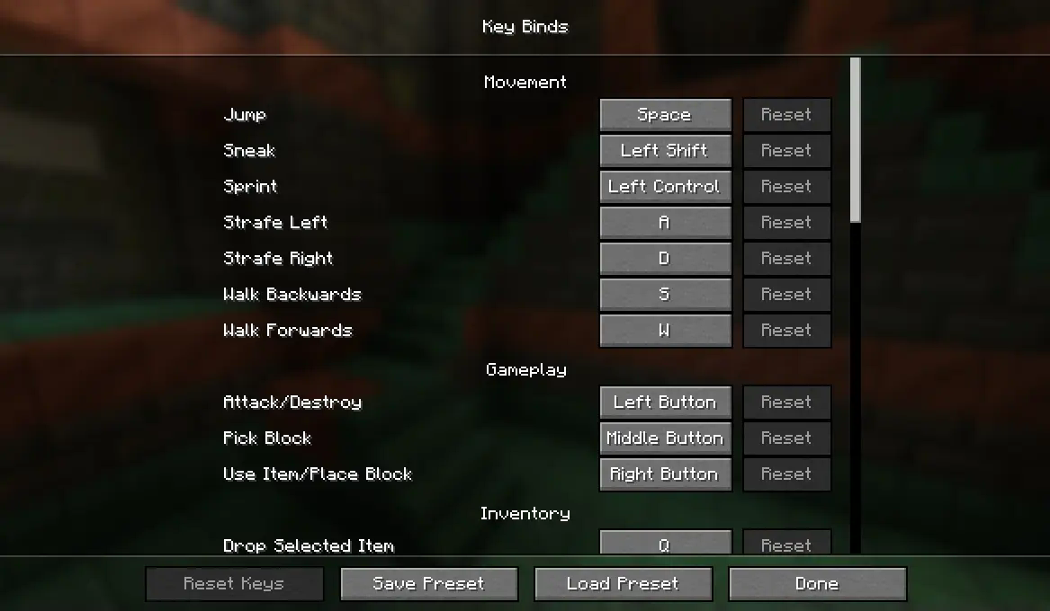 KeyPreset - Minecraft Mod