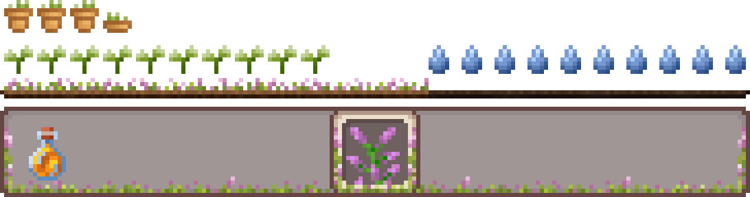Overgrown Flowery GUI Hotbar