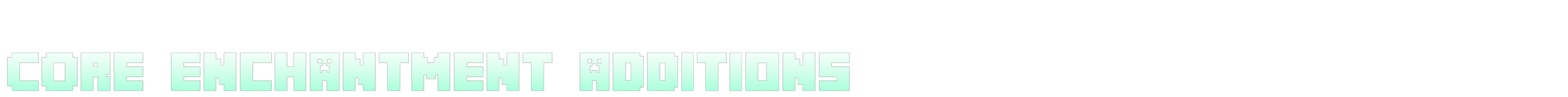 An image that says "Core Enchantment Additions"