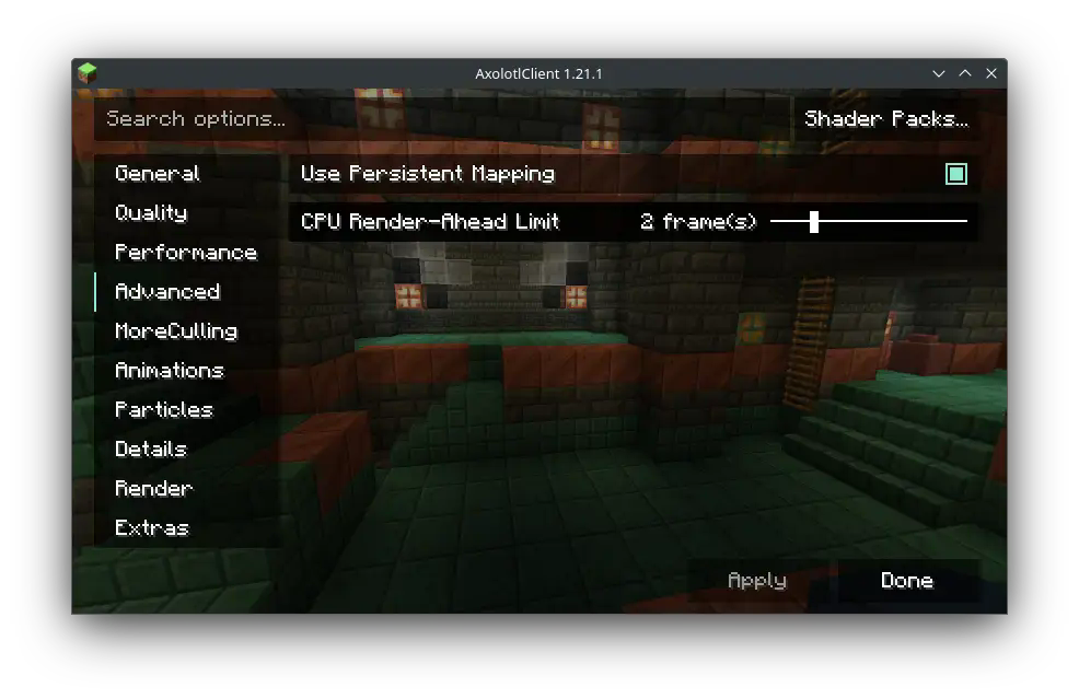 CPU RENDER AHEAD LIMIT SCREEN SHOT