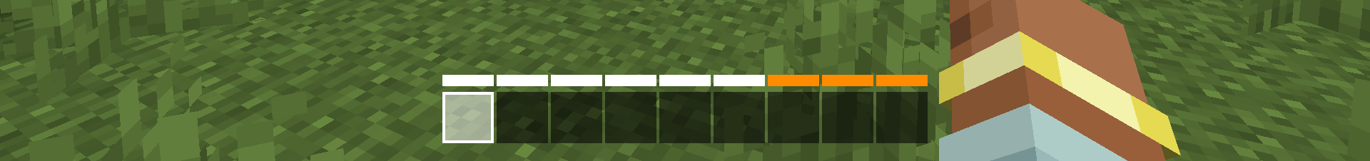 Overhauled hotbar, health, hunger
