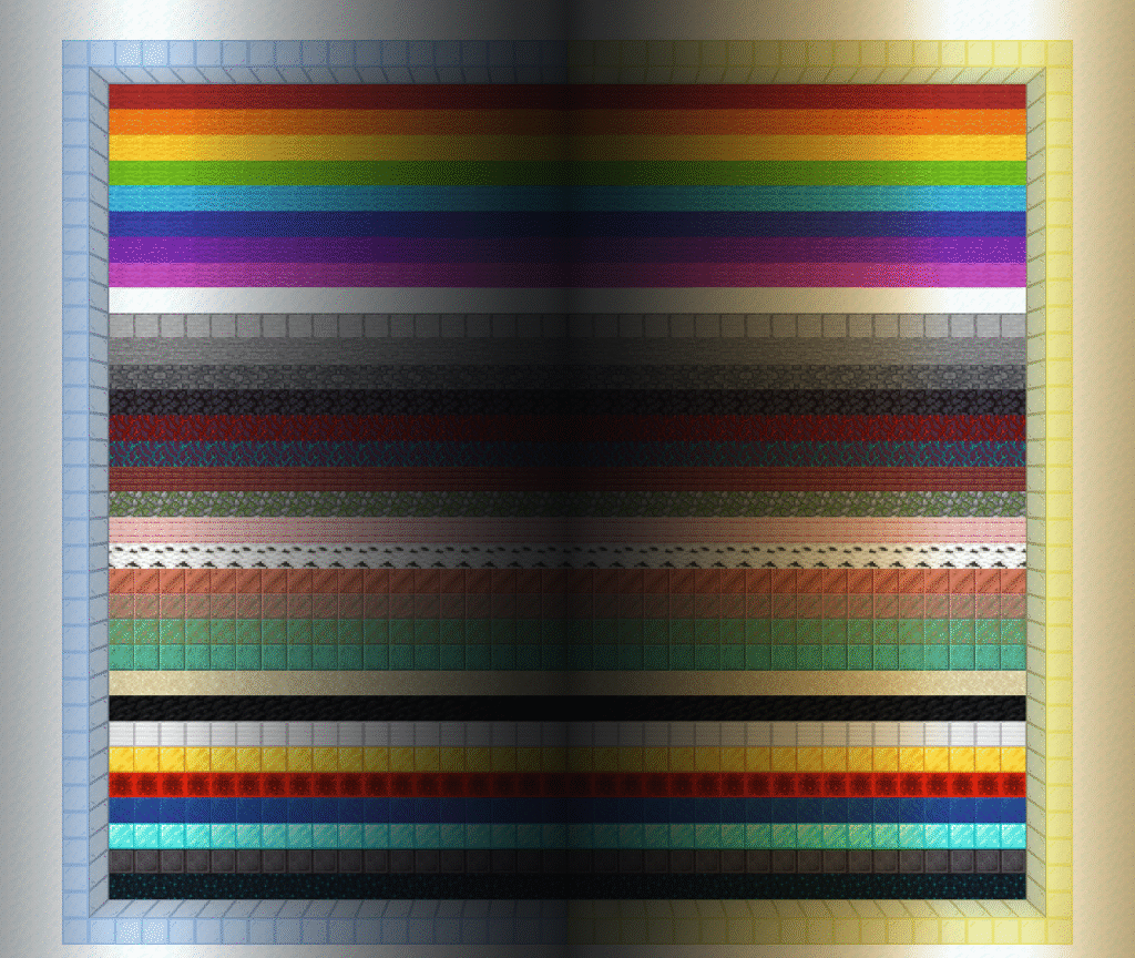 Before and after of hue shifting being applied to dark areas