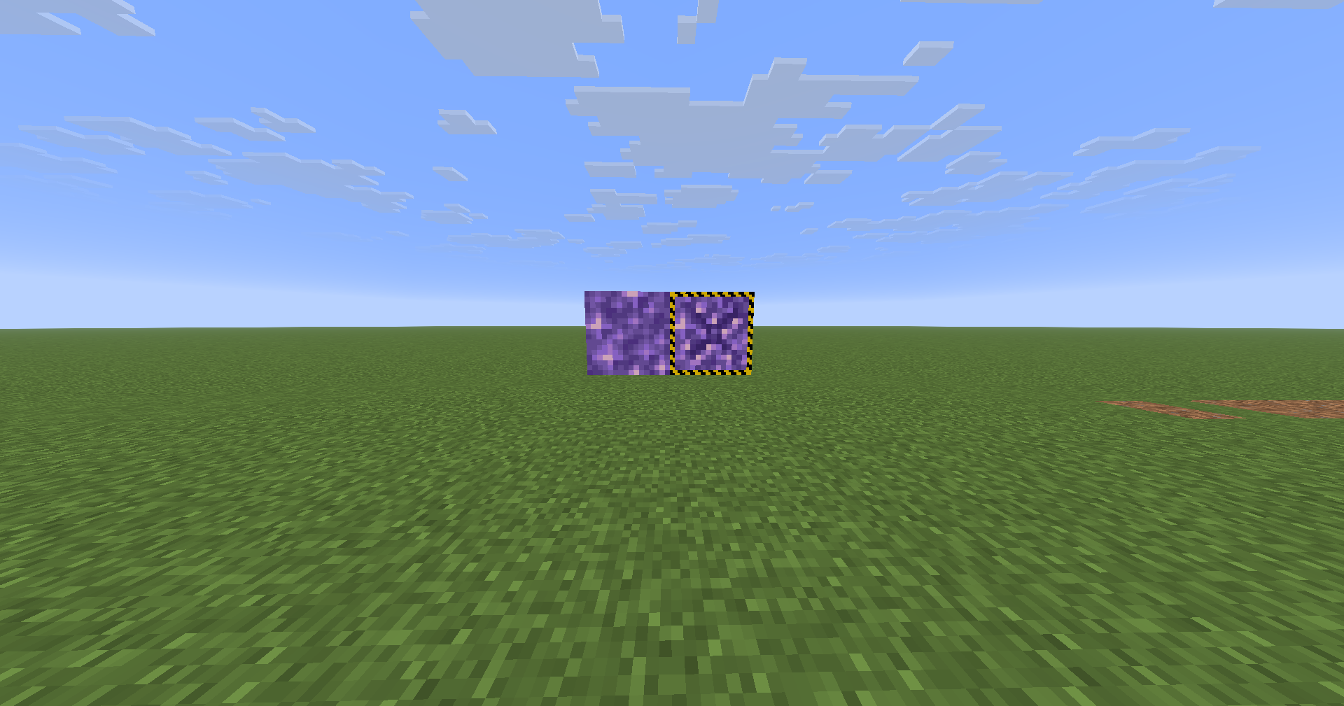 comparison with normal Amethyst Block