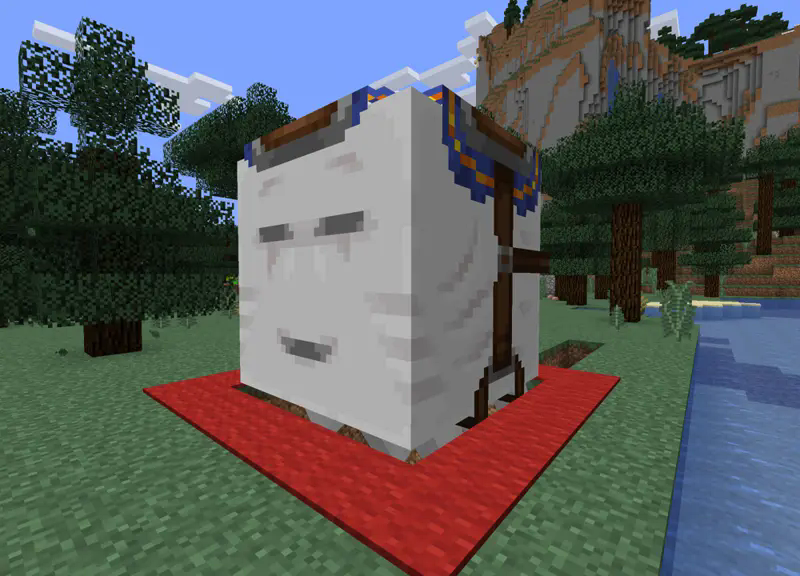 A happy ghast in the current style with my harness overhaul, without goggles.