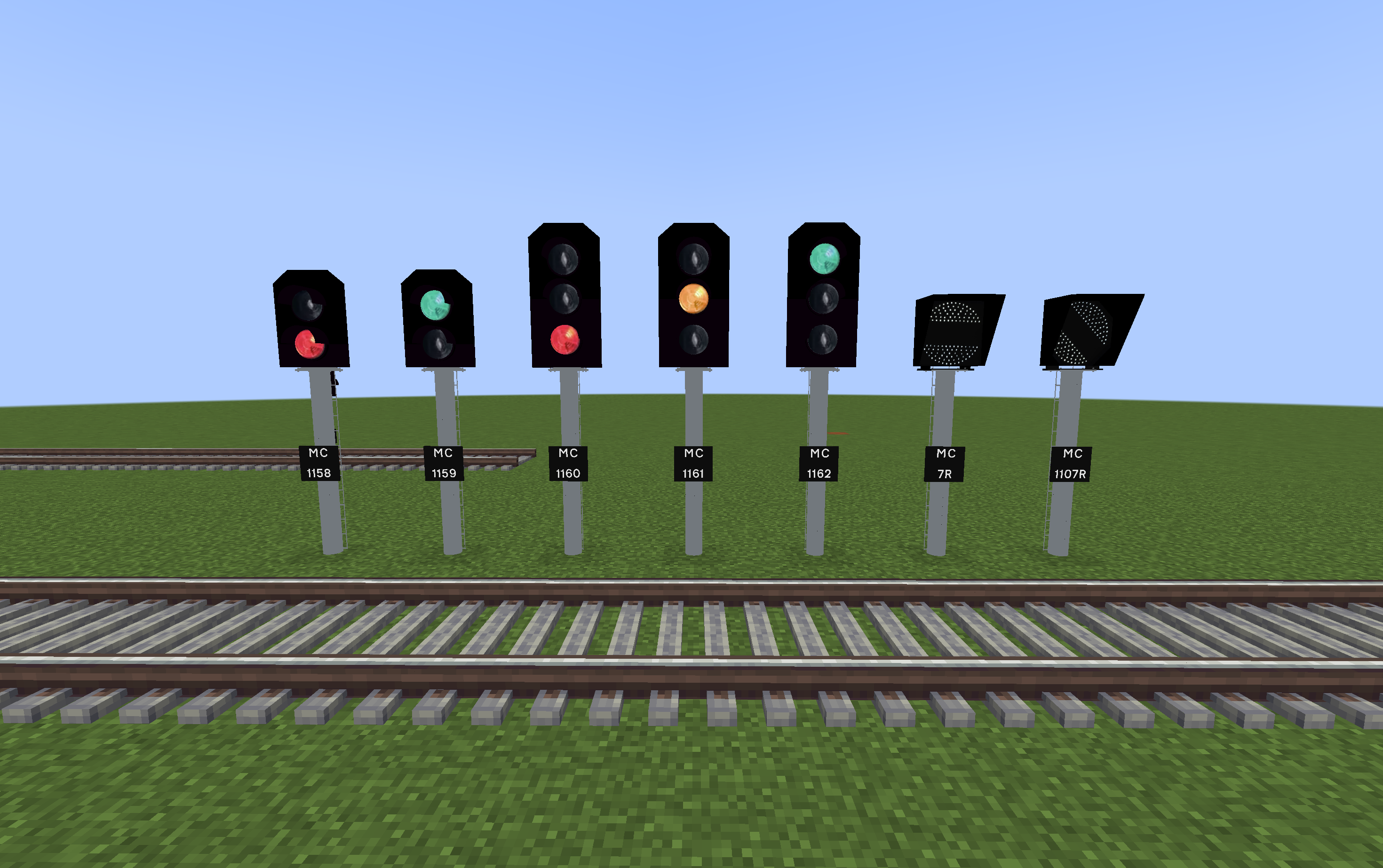 2 and 3 aspect signals and banner repeater