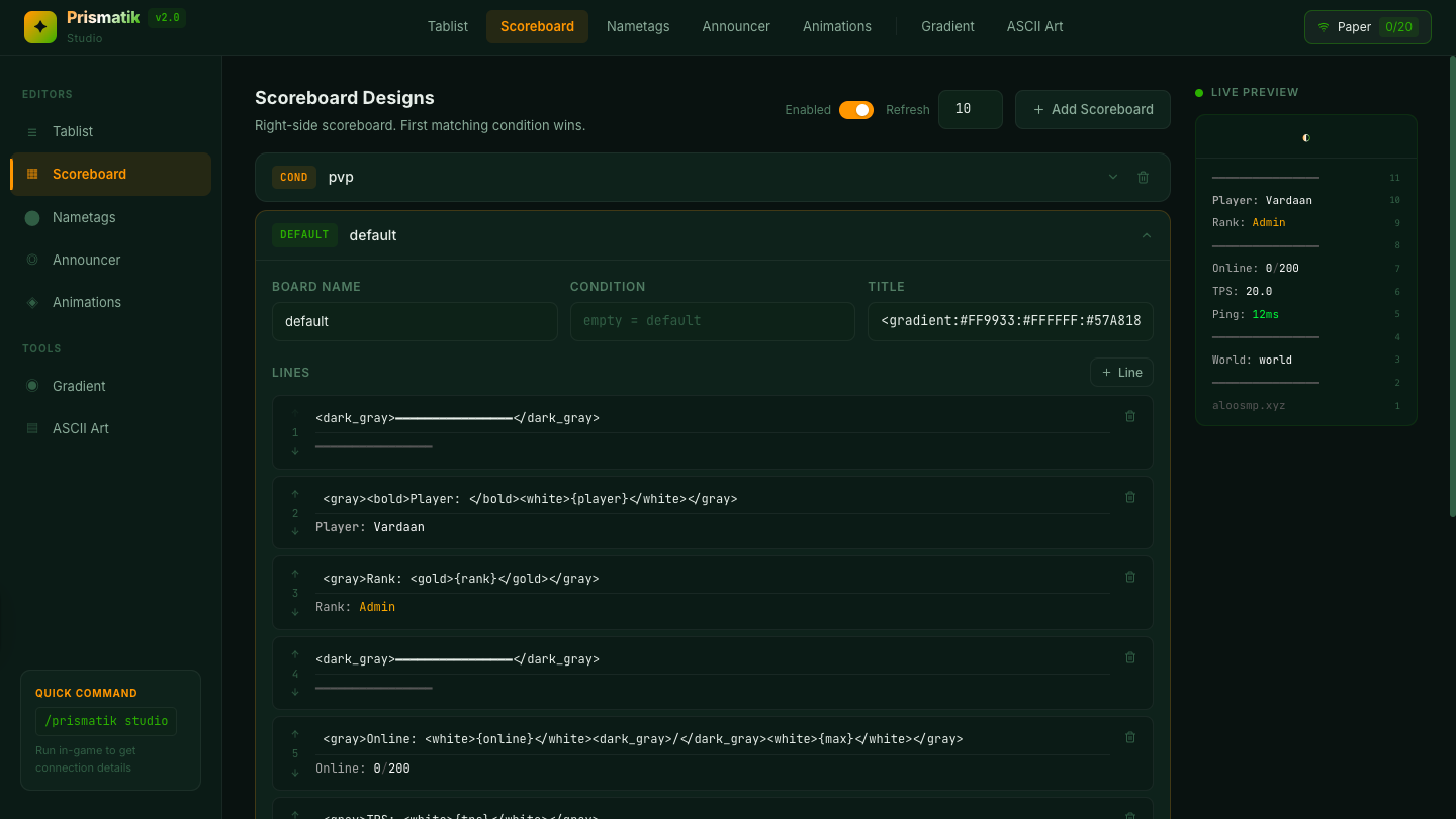 Scoreboard Editor