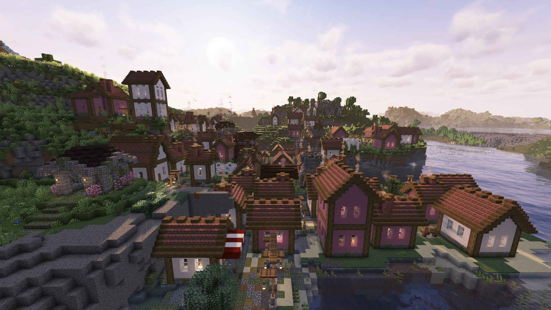 an elaborate village