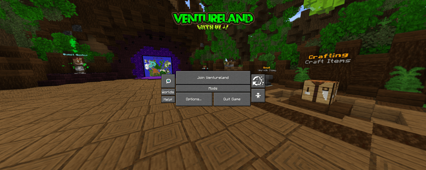 The title screen of the instance