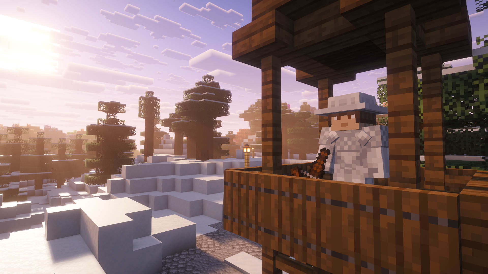 Crossbowman on a watchtower
