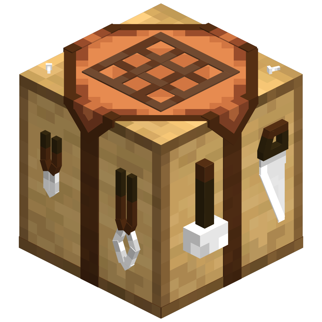 The crafting table model showcase