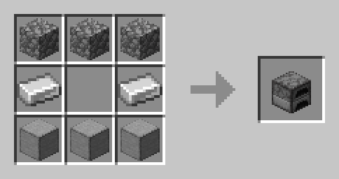 crafting recipe showing new furnace recipe.