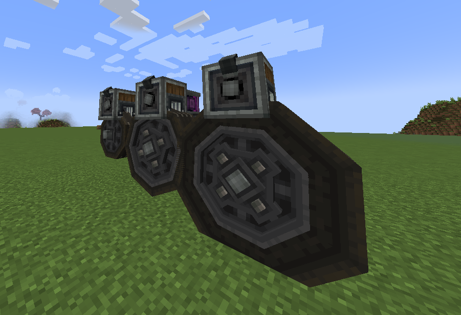 Photo showing the centered wheel mounts with 3 different wheels